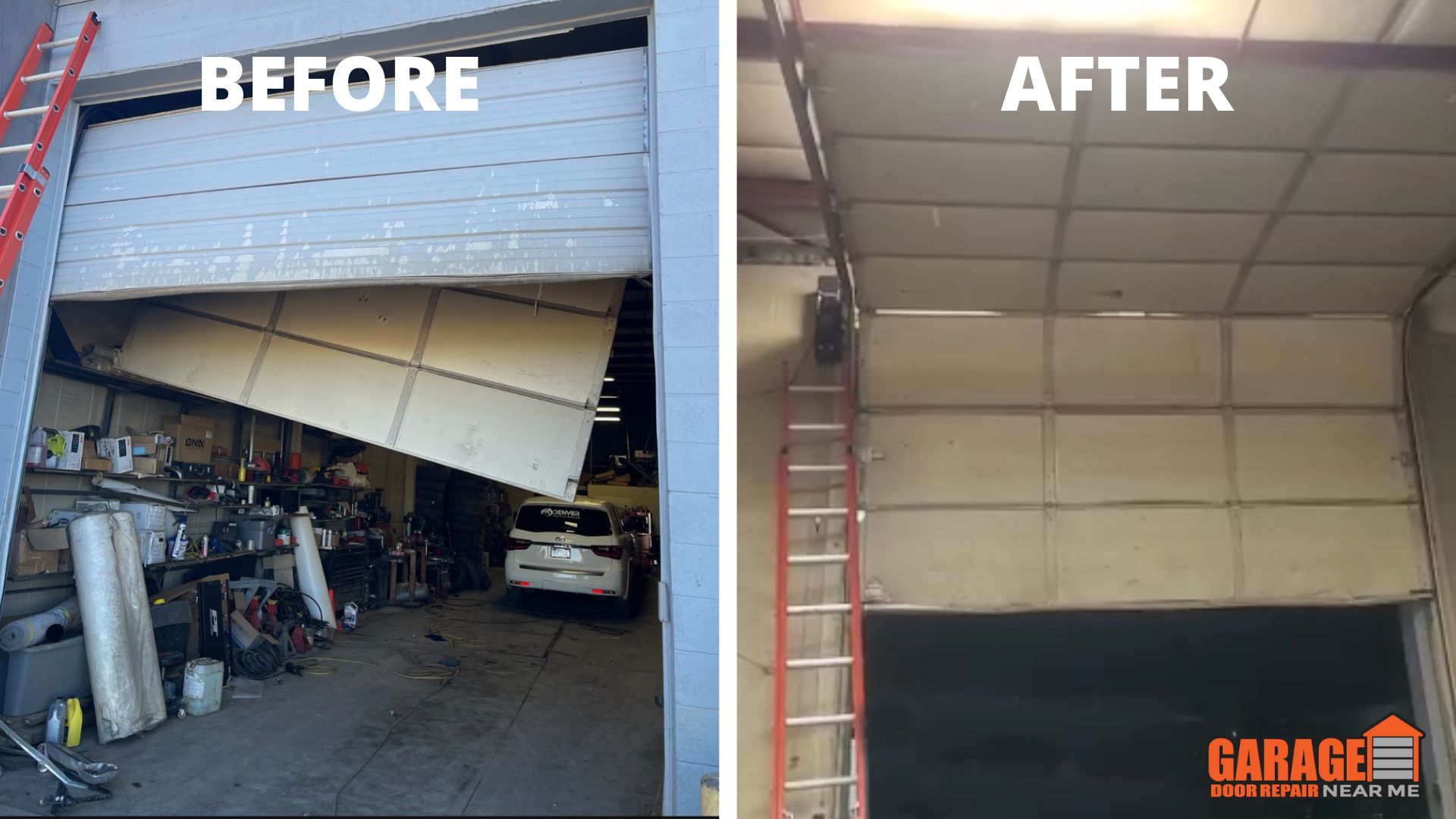 Commercial Garage Door Before & After